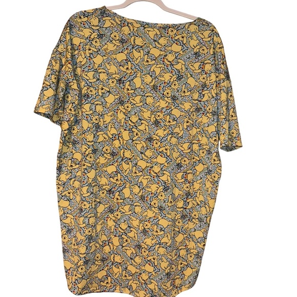 Lularoe Disney Winnie the Pooh Irma top shirt size Small S Aztec floral print - Picture 2 of 4